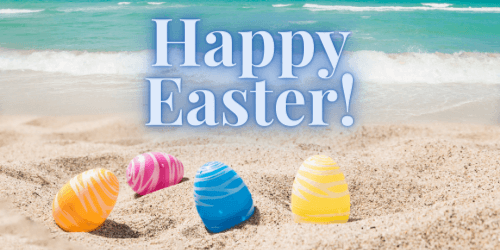 Easter Eggs on a Beach