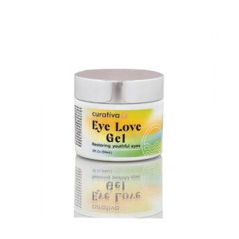 Eye love gel white background